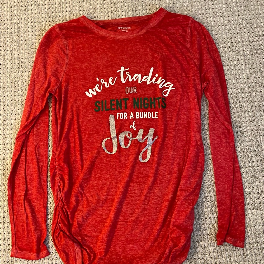 3/$20 Motherhood Maternity Holiday Long-sleeve Size M Excellent Condition